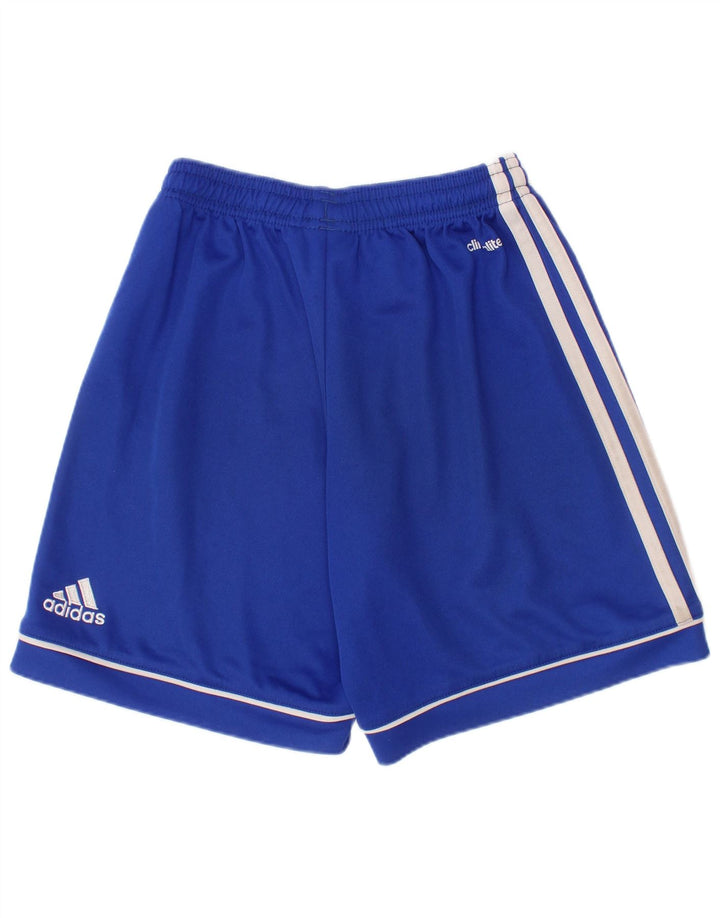 Sportske kratke hlače Adidas Climalite za dječake 9-10 godina, plavi poliester