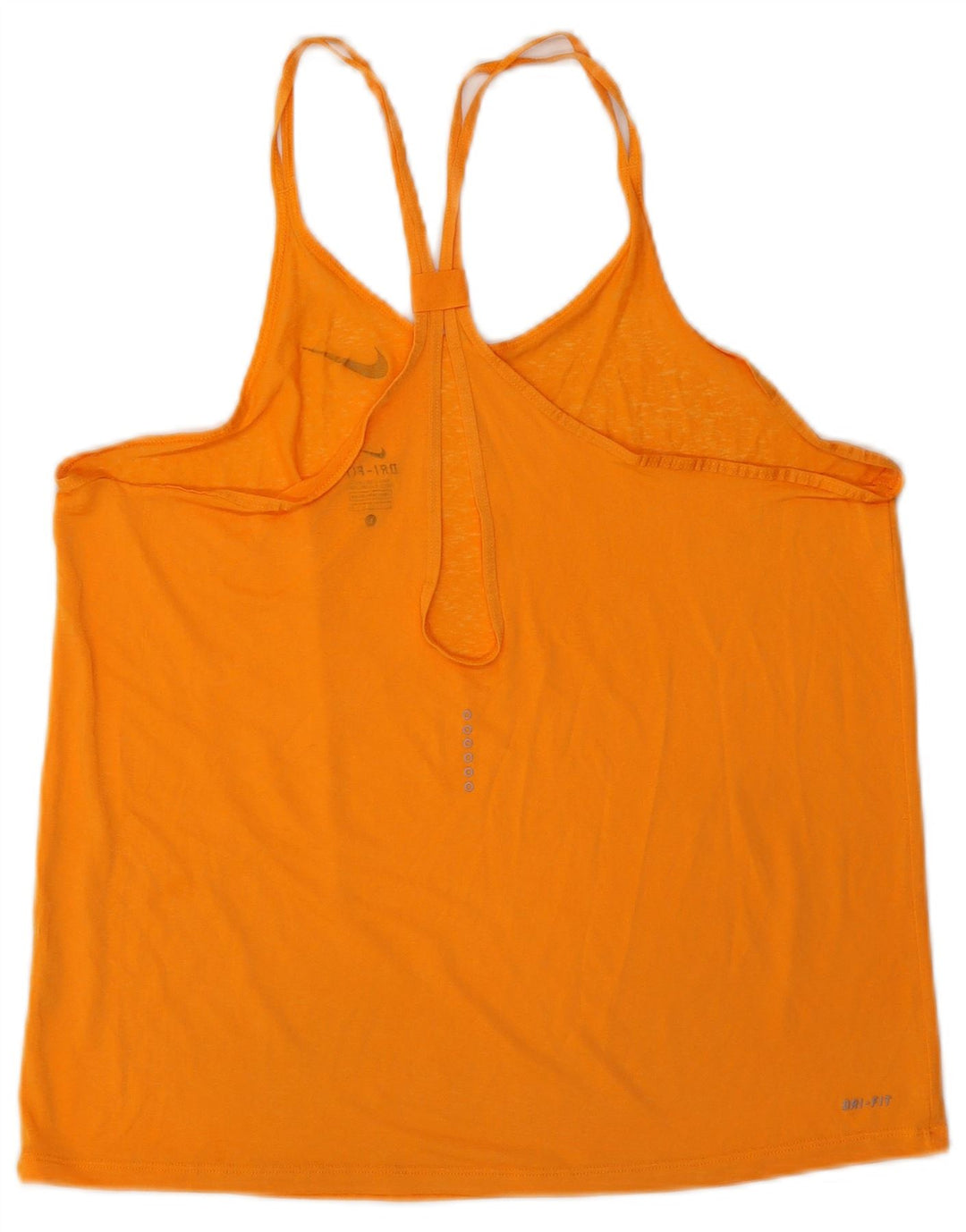 NIKE Ženski Dri Fit Vest Top UK 14 Large Orange