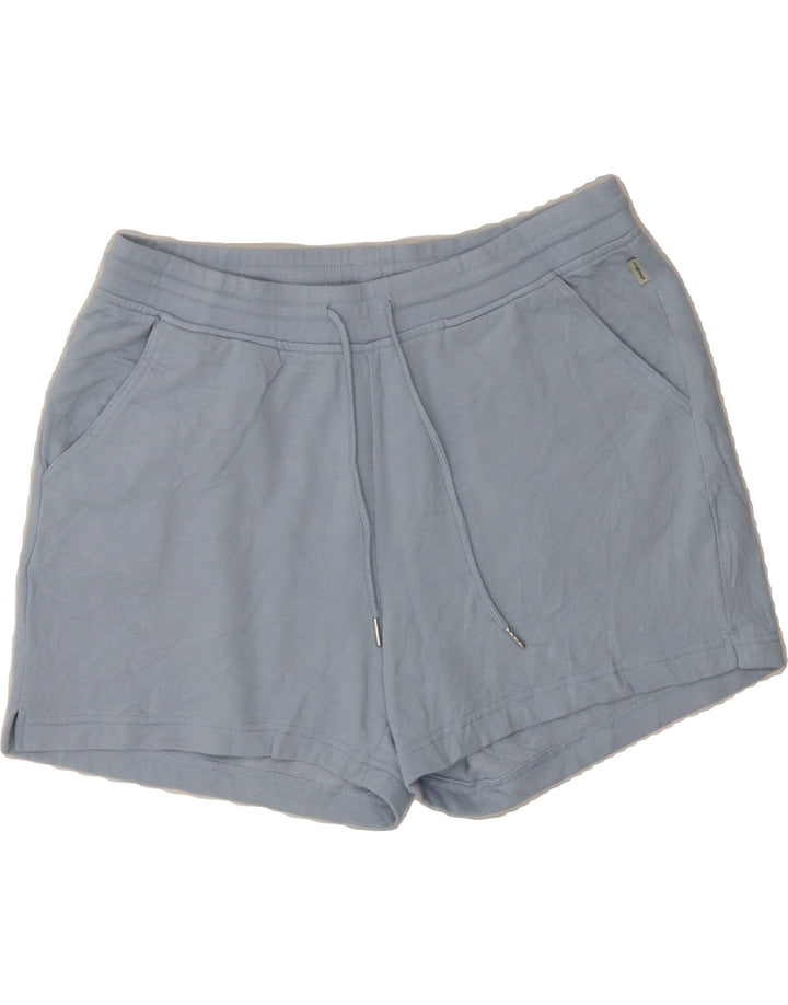 EDDIE BAUER Womens Sport Shorts UK 14 Medium  Blue Cotton Vintage Eddie Bauer and Second-Hand Eddie Bauer from Messina Hembry 