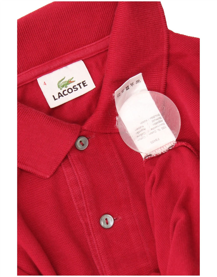 Lacoste muška polo majica veličine 4, srednje crveni pamuk