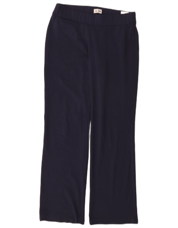 ADIDAS Womens Climalite Tracksuit Trousers UK 10 Small Navy Blue Polyester