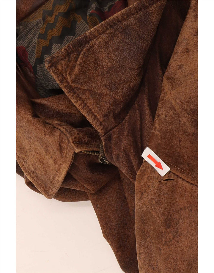 Vintage muška kožna jakna UK 44 2XL smeđa koža