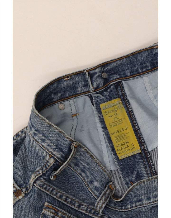 WRANGLER Muške ravne traperice Alaska W34 L27 plavi pamuk