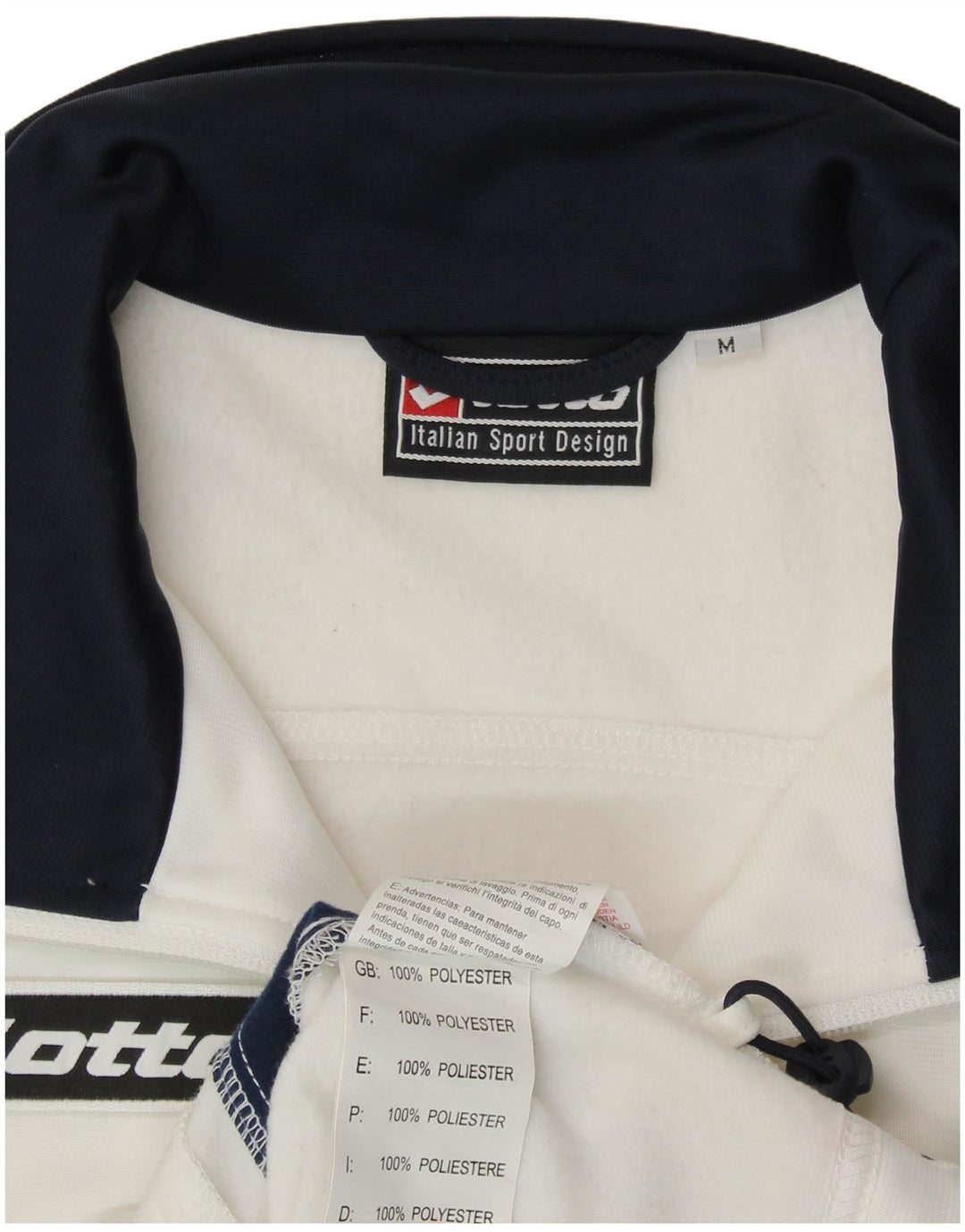 LOTTO muška gornja jakna trenirke srednje bijele boje od poliestera