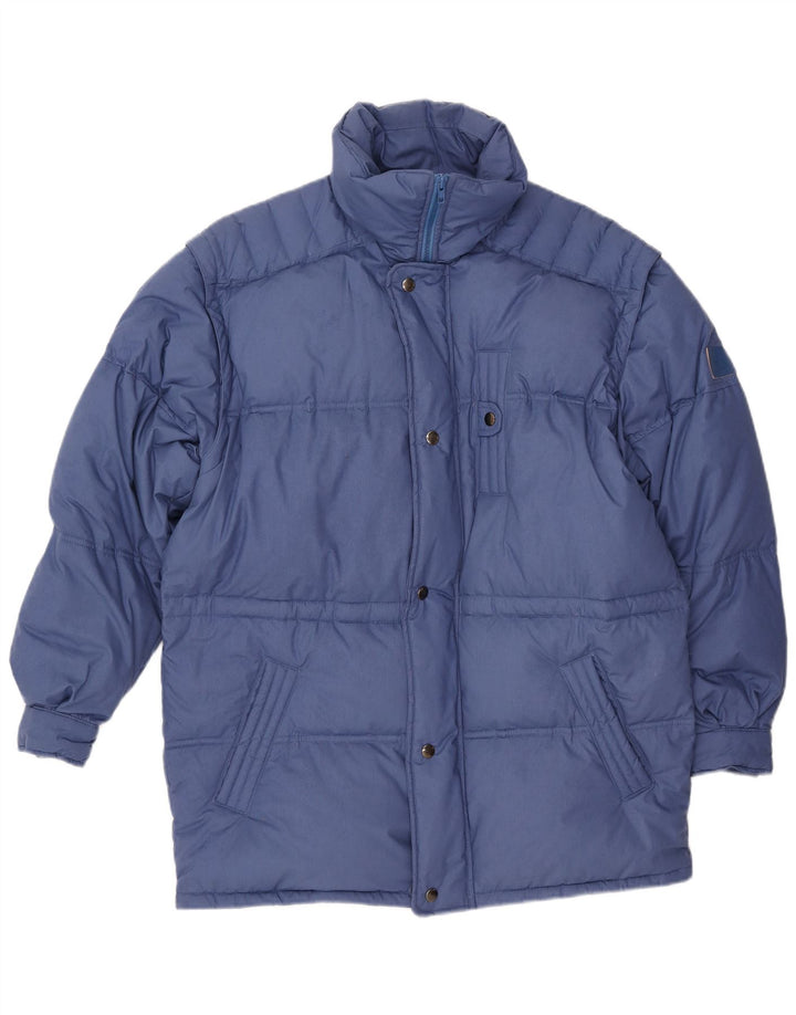 VINTAGE muška podstavljena jakna IT 48 srednje plavi poliester