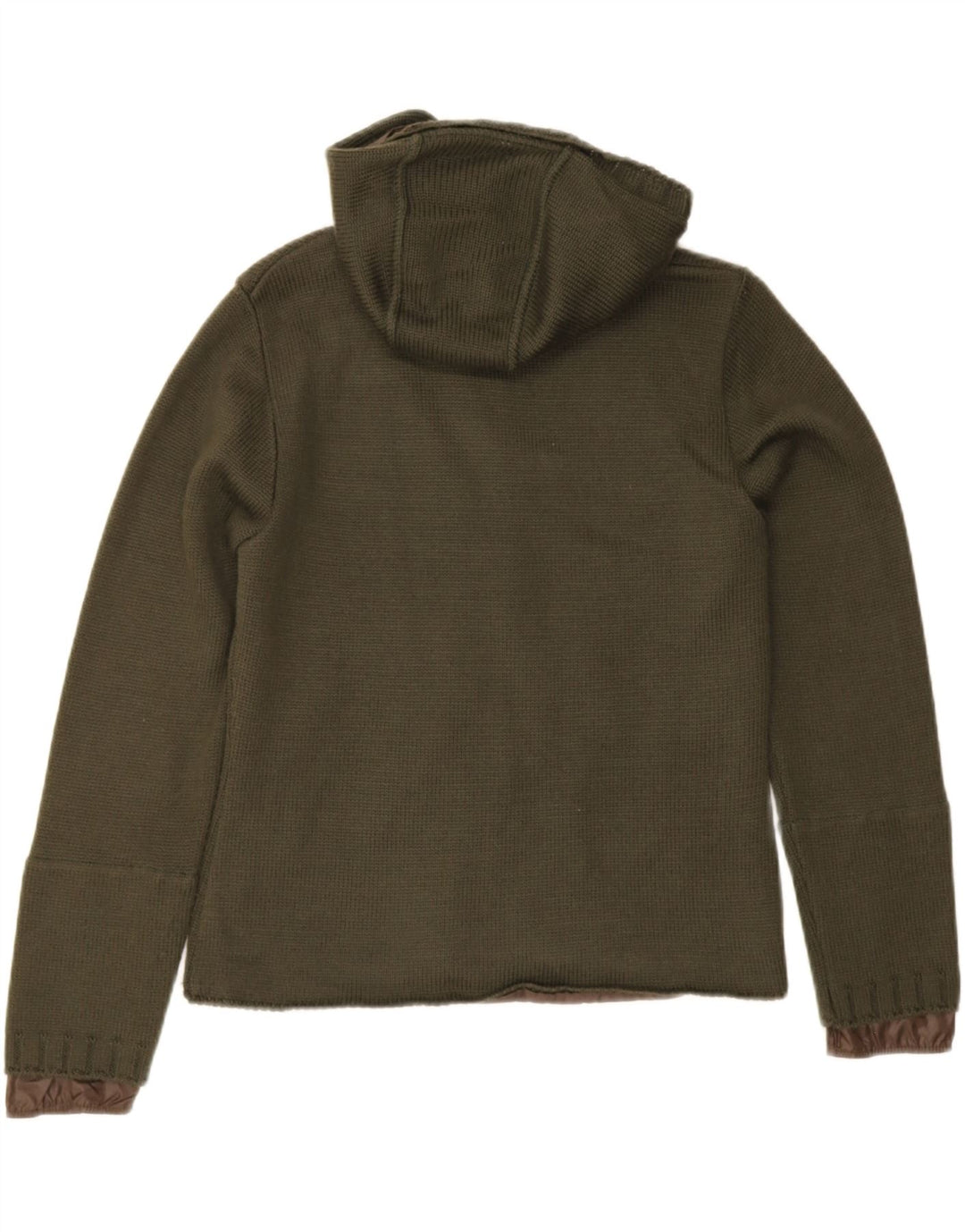 Pinko ženska pletena bomber jakna s kapuljačom UK 10 Mala kaki vuna