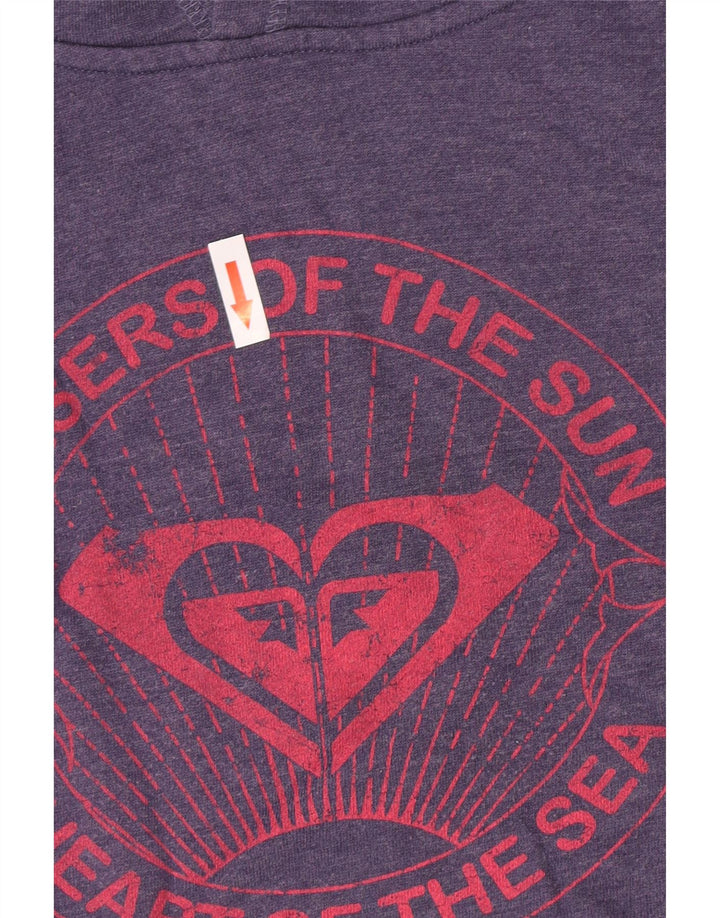 Ženska majica s kapuljačom Roxy, srednji ljubičasti pamuk