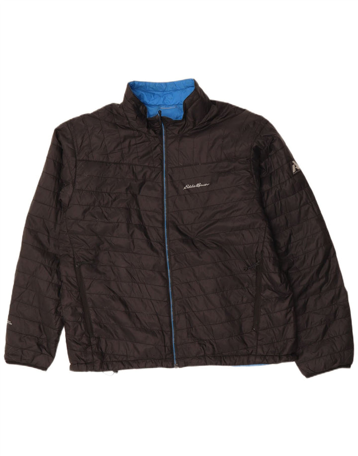 Eddie Bauer muška podstavljena jakna UK 42 XL crna sportska poliester