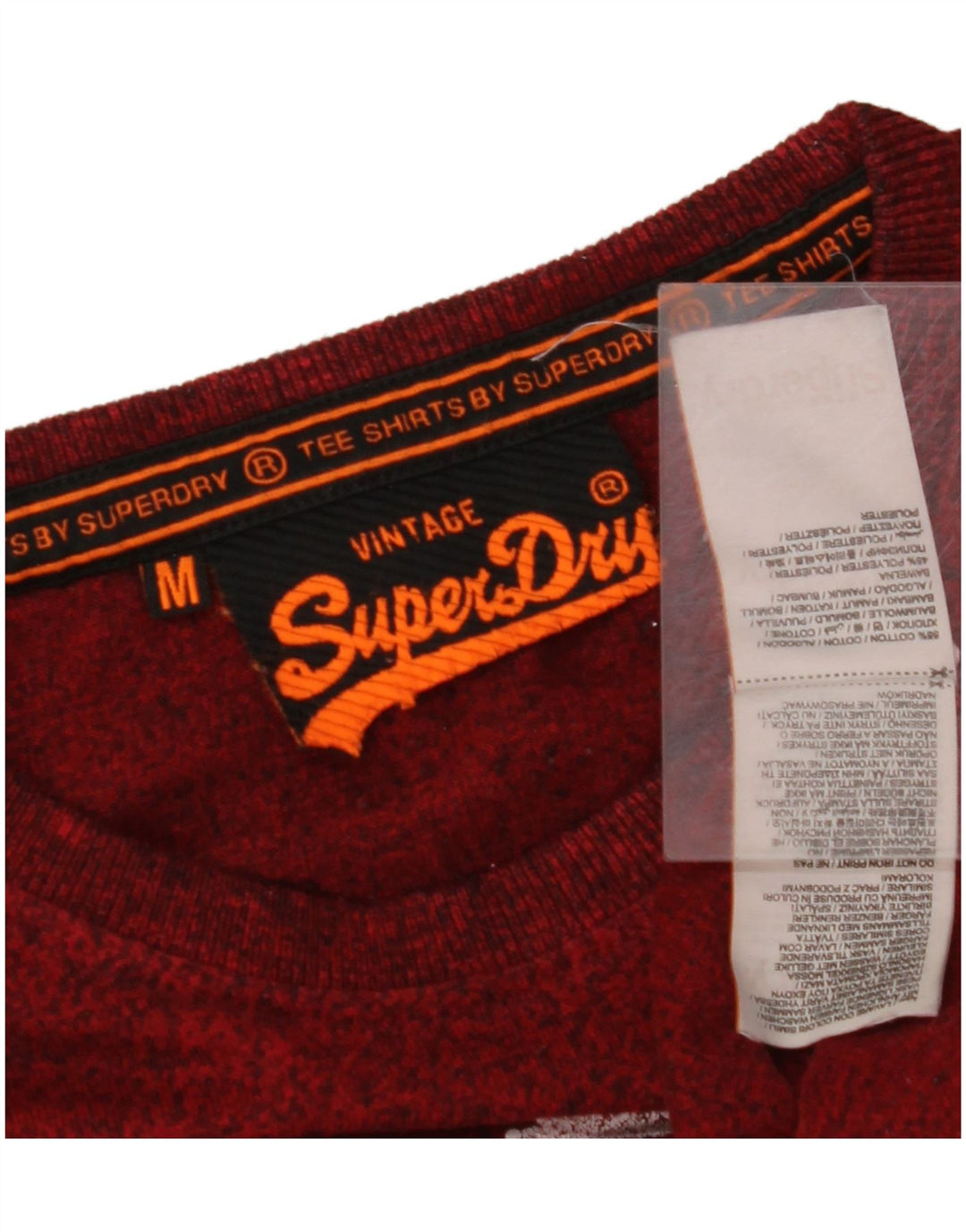 SUPERDRY muška majica kratkih rukava srednje veličine, crveni pamuk
