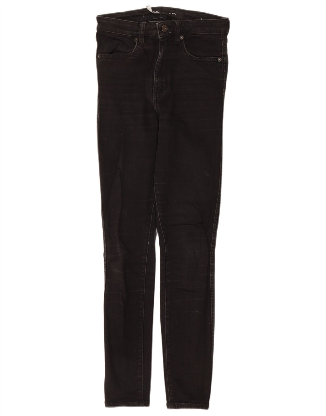 LEE Ženske uske traperice visokog rasta US 9 srednje W24 L27 crni pamuk