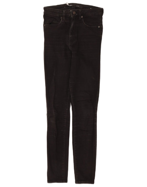 LEE Ženske uske traperice visokog rasta US 9 srednje W24 L27 crni pamuk