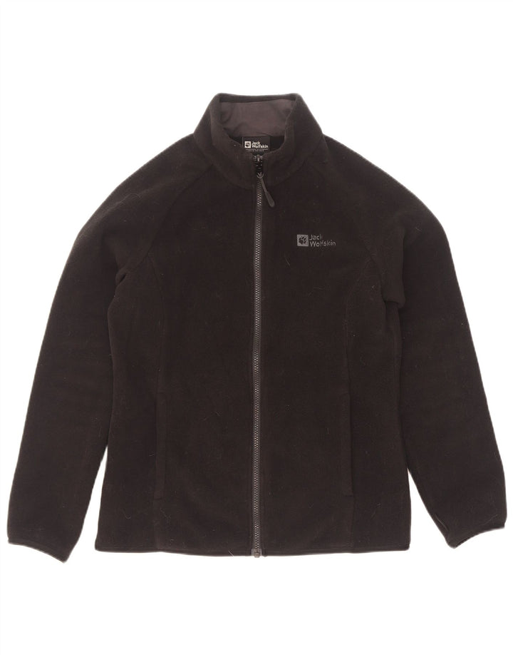 Jack Wolfskin ženska jakna od flisa s podstavom UK 8/10 mala crna poliester
