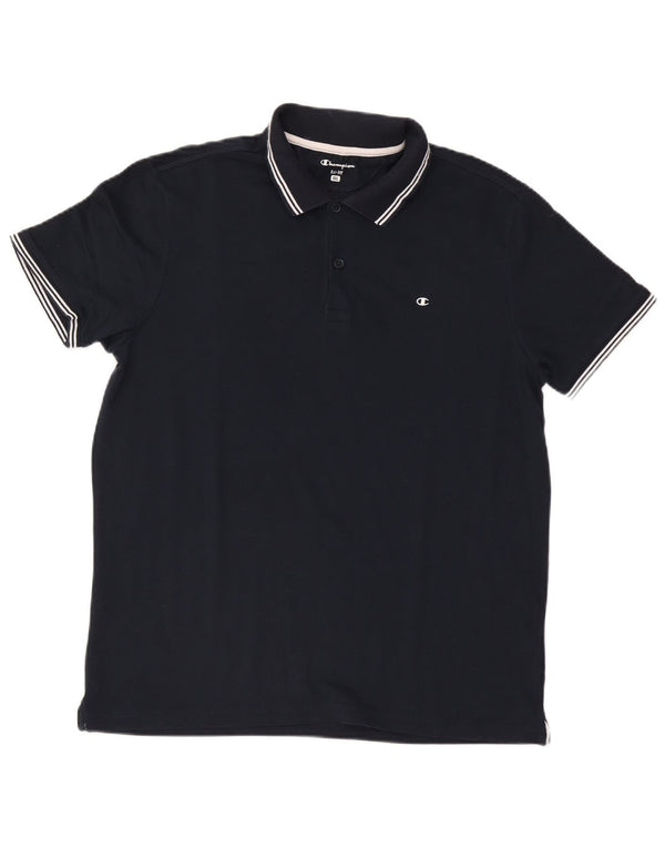 Champion muška polo majica Easy Fit 2XL tamnoplavi pamuk