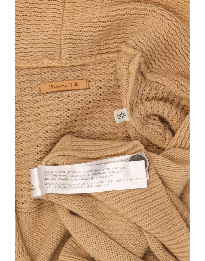 Massimo Dutti muški kardigan pulover srednje bež boje od pamuka