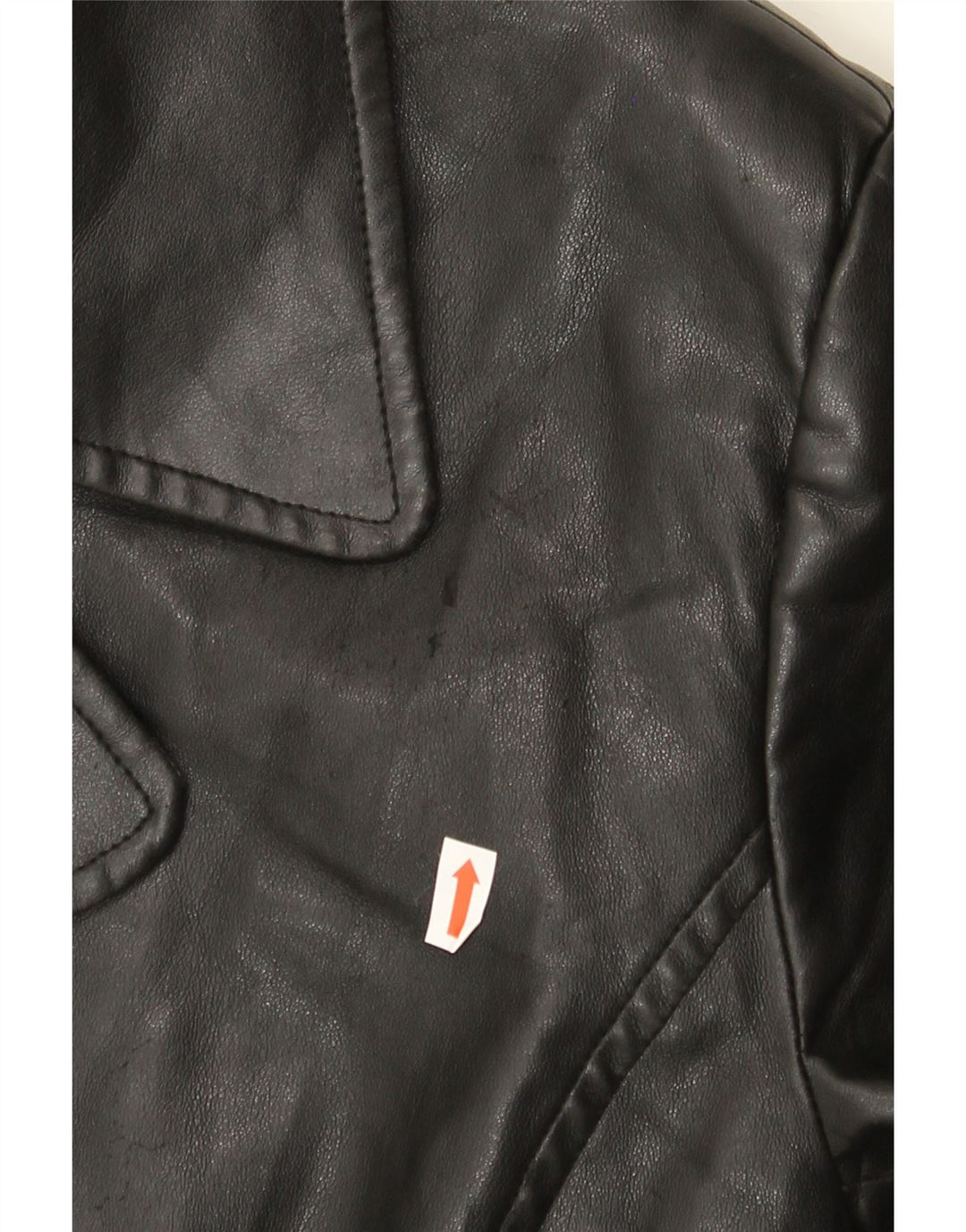S.OLIVER Womens Leather Coat UK 10 Small Black Polyvinyl Vintage S.Oliver and Second-Hand S.Oliver from Messina Hembry 