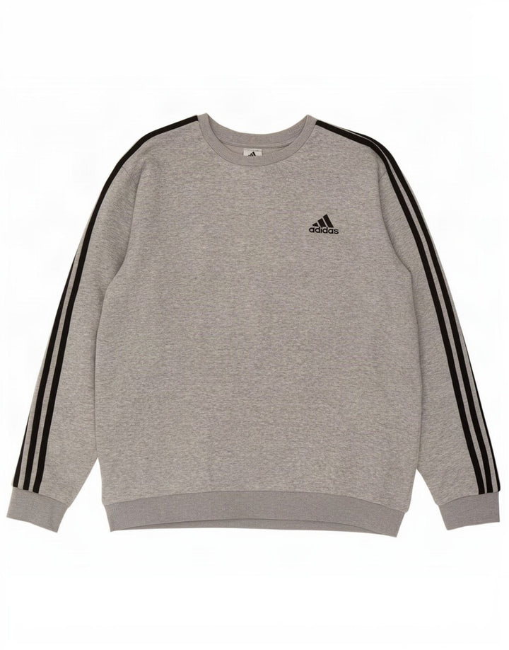 Adidas muška majica s kratkim rukavima XL, sivi flekasti pamuk