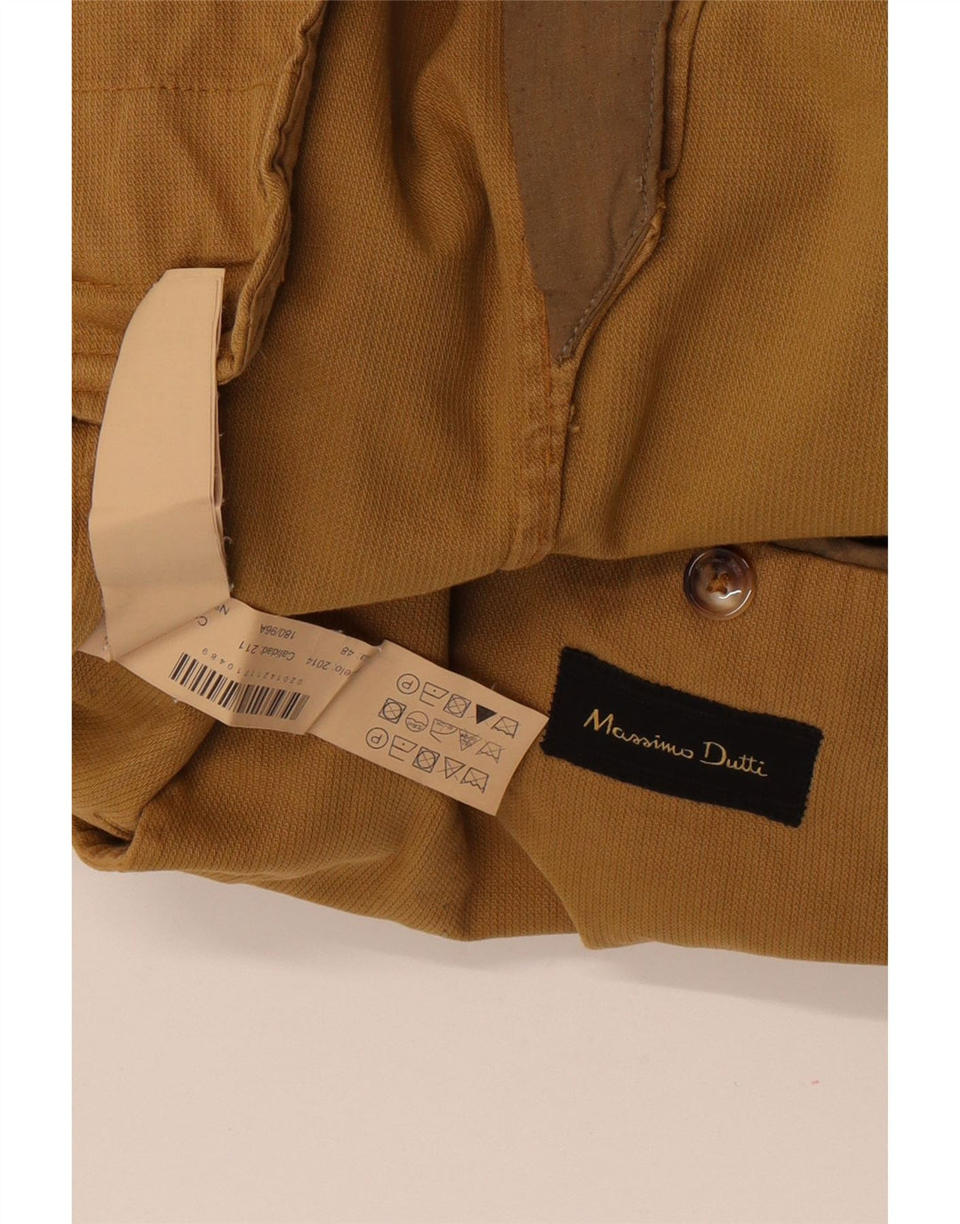 Massimo Dutti muška jakna sa 2 gumba EU 48, srednji kaki pamuk