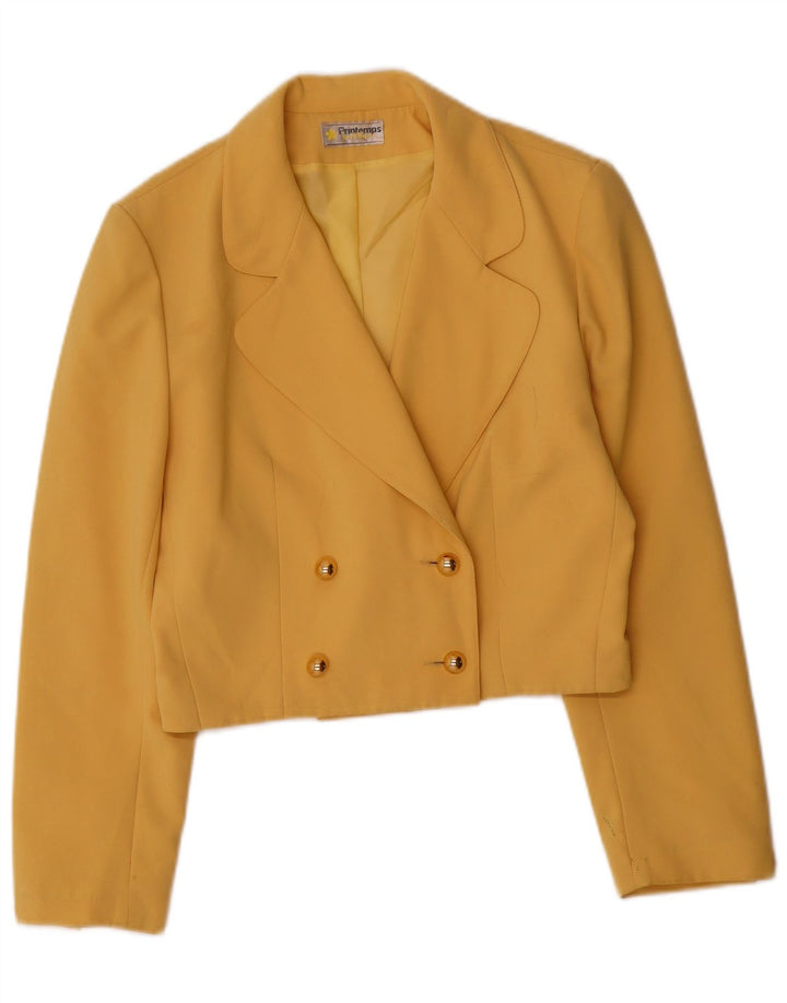 Vintage ženski sako s dvostrukim kopčanjem IT 40 Small Yellow Classic