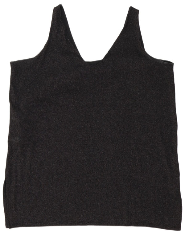Marks & Spencer ženska haljina tunika bez rukava UK 24 4XL crni poliester