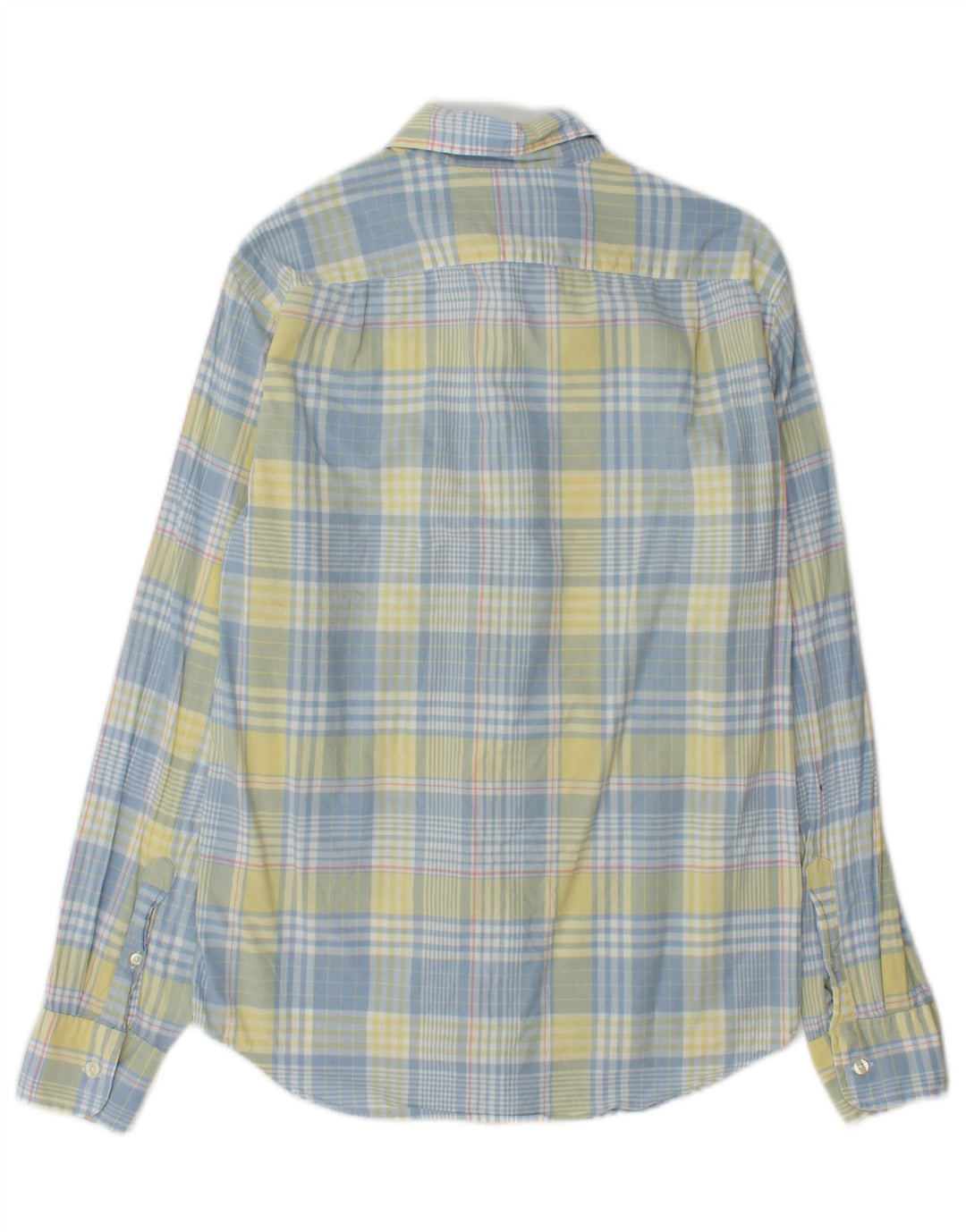 J. CREW Mens Shirt Small Blue Check Cotton