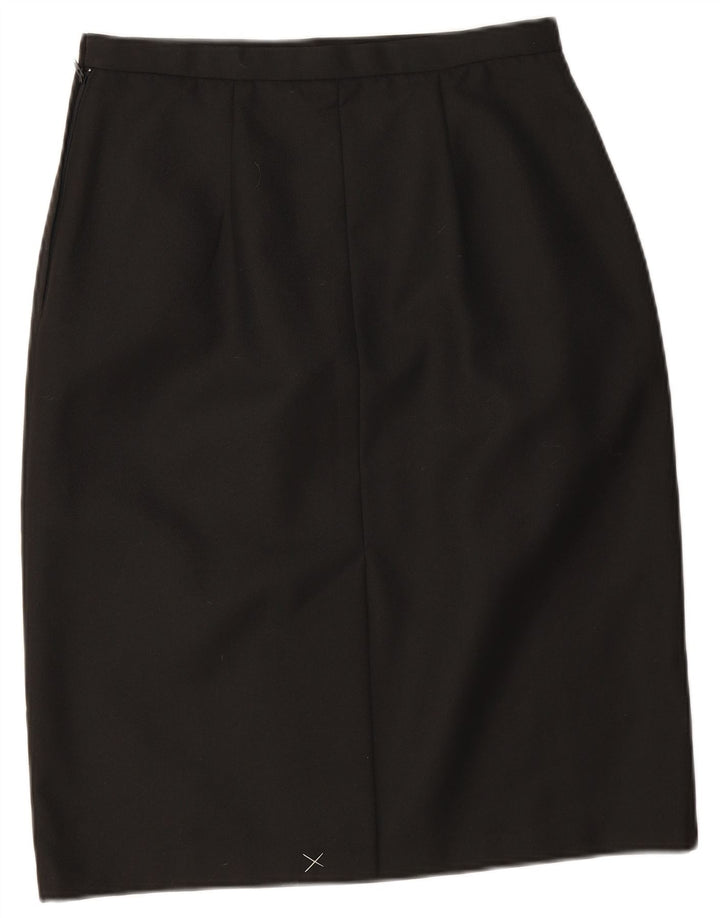 Vintage ženska pencil suknja UK 14 srednje veličine W28 crni poliester