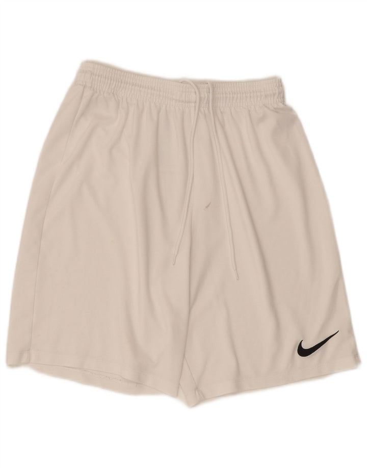NIKE Mens Dri Fit Sport Shorts Large  White Polyester