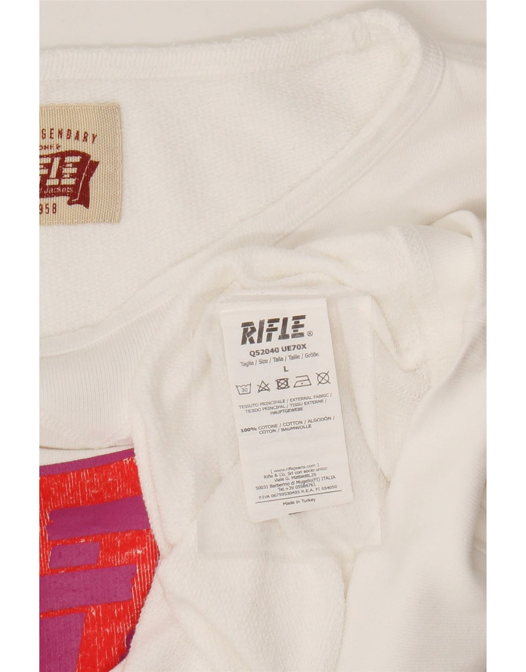 Rifle Ženska kratkotrajna majica s grafičkim motivima UK 16 Veliki bijeli pamuk