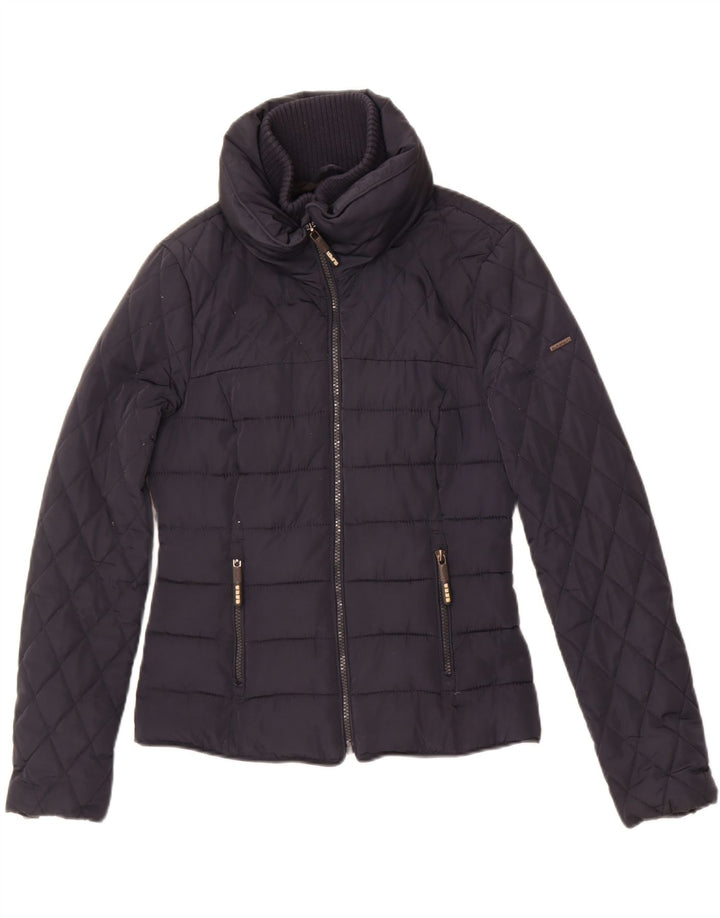 Superdry ženska podstavljena jakna UK 10 Mala tamnoplava poliester