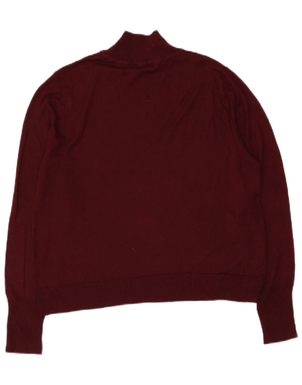 Zara ženski džemper s kornjačičastim ovratnikom UK 16 Veliki tamnocrveni