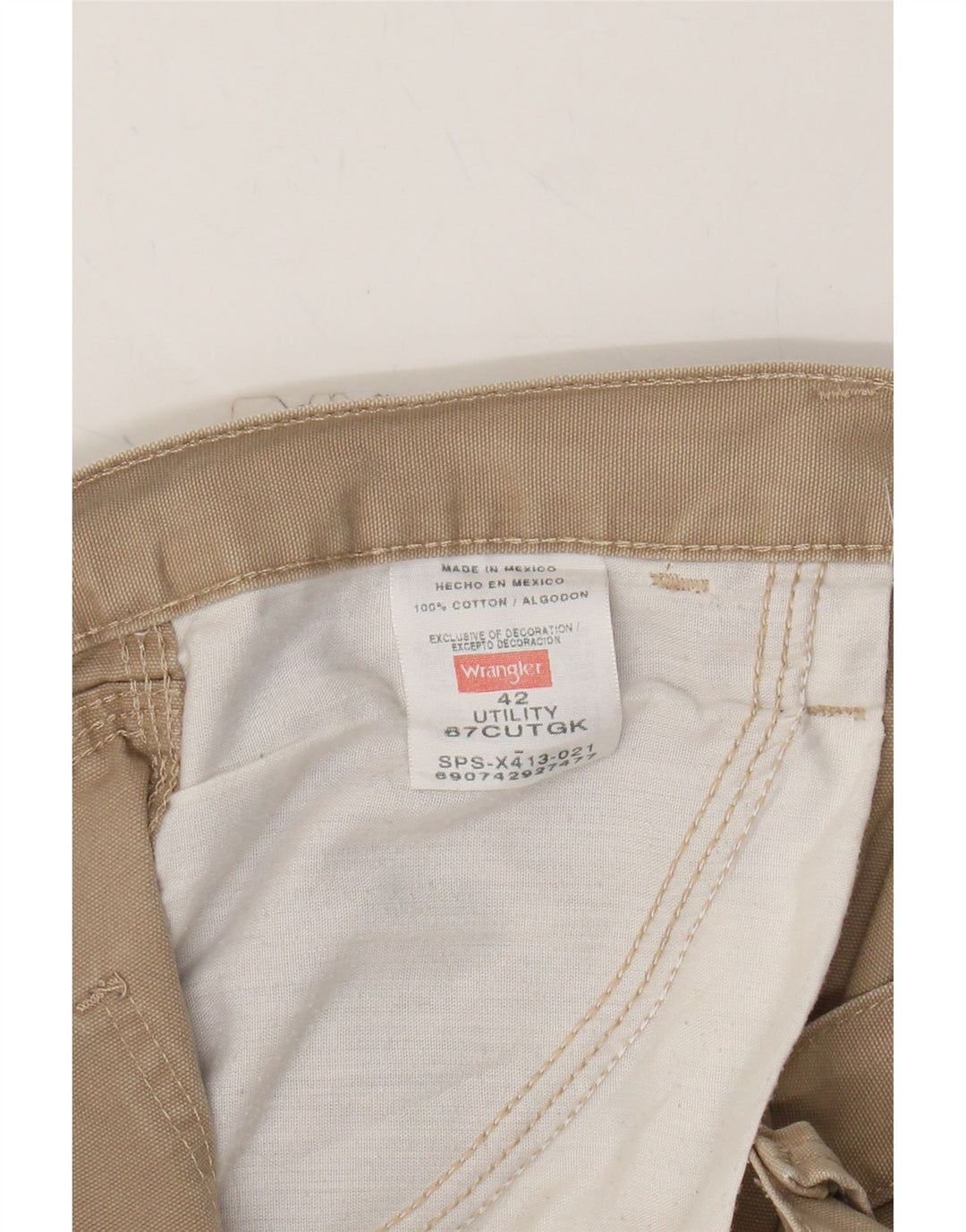 WRANGLER Mens Cargo Shorts W42 2XL Brown Cotton Vintage Wrangler and Second-Hand Wrangler from Messina Hembry 