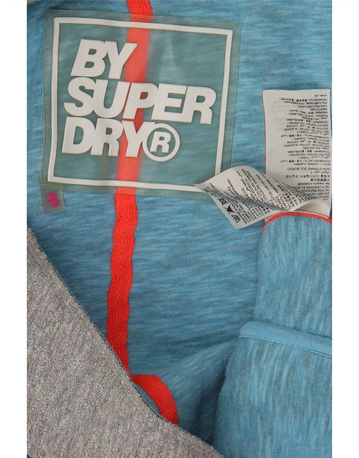 SUPERDRY ženski pulover s kapuljačom s patentnim zatvaračem UK 10 Mali sivi poliester