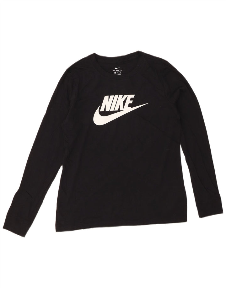 NIKE Ženska majica dugih rukava s grafikama UK 14 srednje crni pamuk