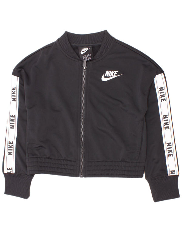 Nike Girls Graphic Trenirka Gornja jakna 6-7 Years XS Black Colourblock