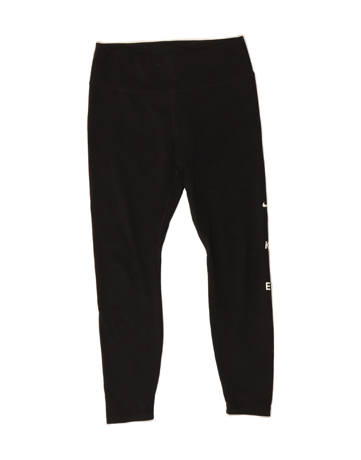 NIKE Womens Leggings UK 10 Medium  Black Polyester Vintage Nike and Second-Hand Nike from Messina Hembry 