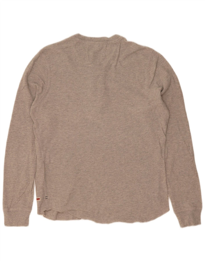Levi's muška uska majica dugih rukava, mala, siva pamučna