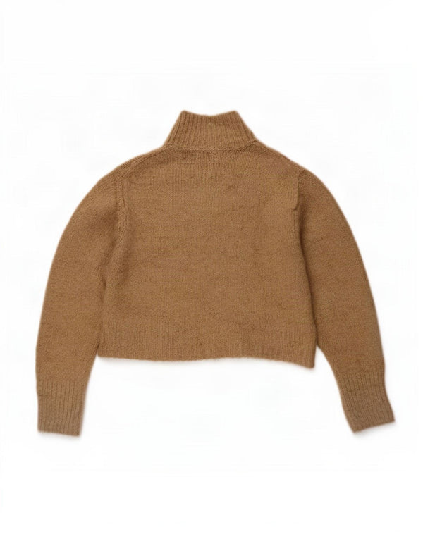 Zara ženski kratki džemper s kornjačastim ovratnikom UK 10 Small Beige