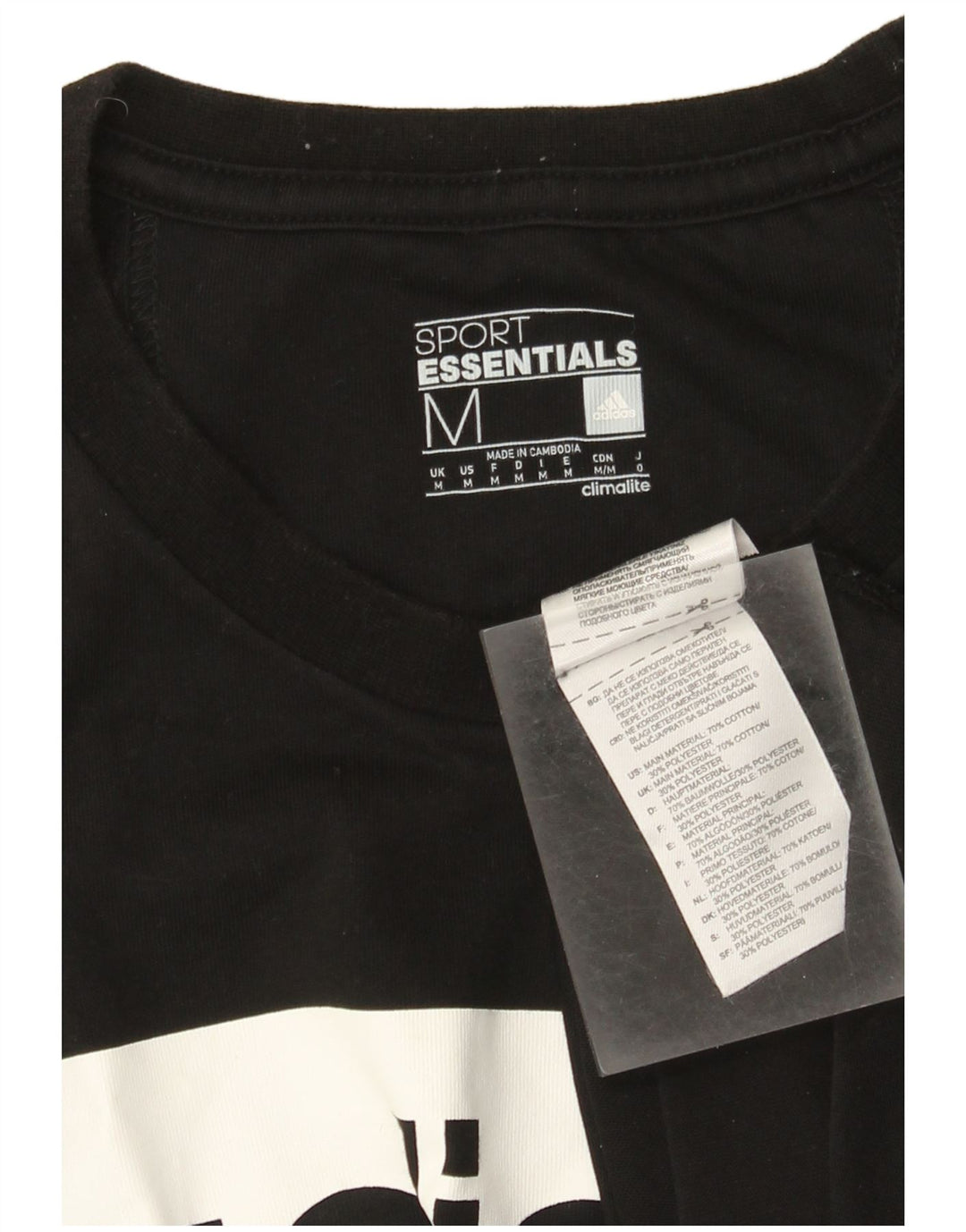 Adidas muška majica Climalite Graphic Top srednje crni pamuk