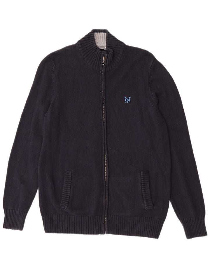 Crew Clothing Muški kardigan pulover Srednje tamnoplavi pamuk