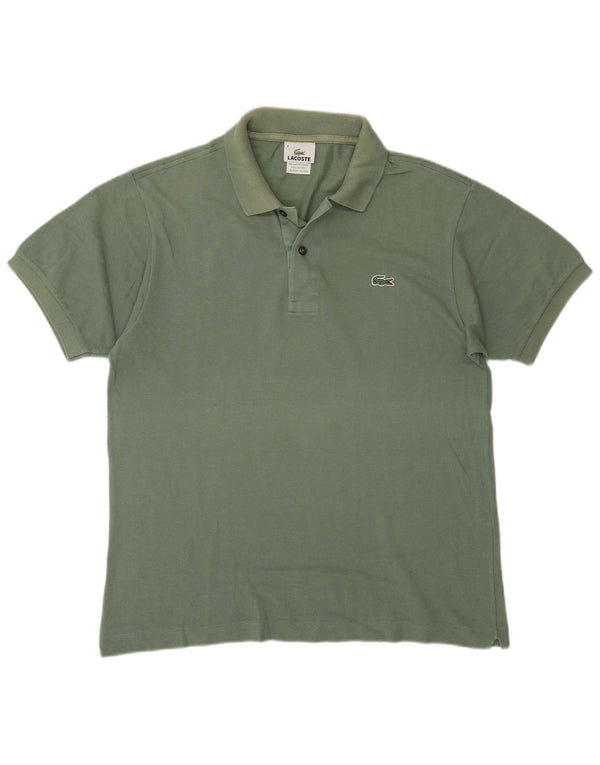 Lacoste Mens Polo Shirt Size 4 Medium Green Cotton