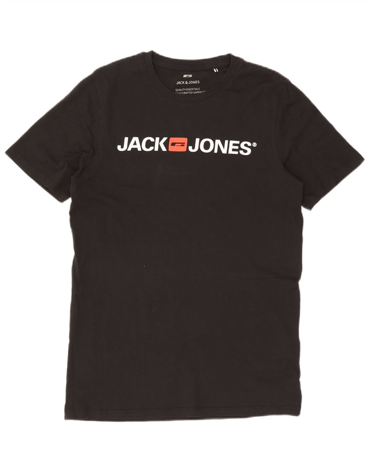 Velika crna muška majica s grafičkim motivima Jack & Jones