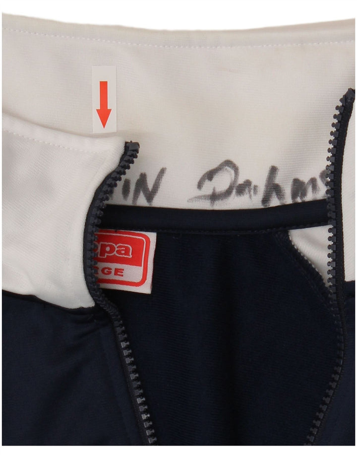 Kappa muška gornja jakna trenirke XL tamnoplavi poliester u blokovima boja