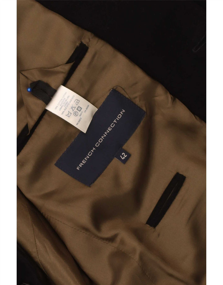 French Connection muška jakna s 2 gumba UK 42 XL crni pamuk