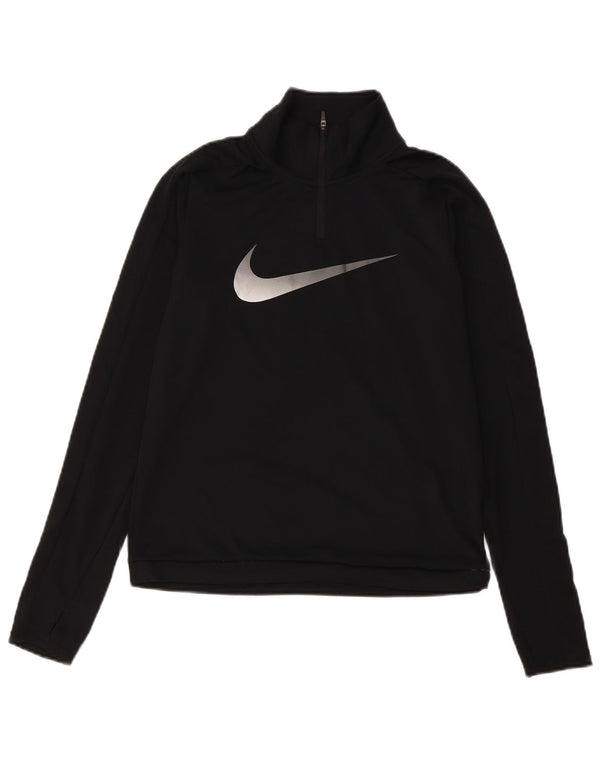 Nike Ženska trenirka Dri Fit Zip Neck Top UK 10 Small Black