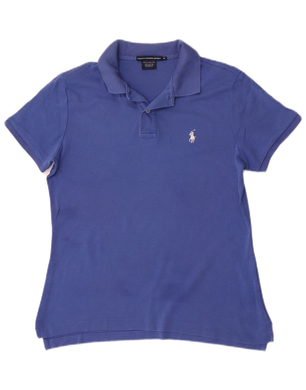 Ralph Lauren ženska polo majica UK 12 srednje plavi pamuk