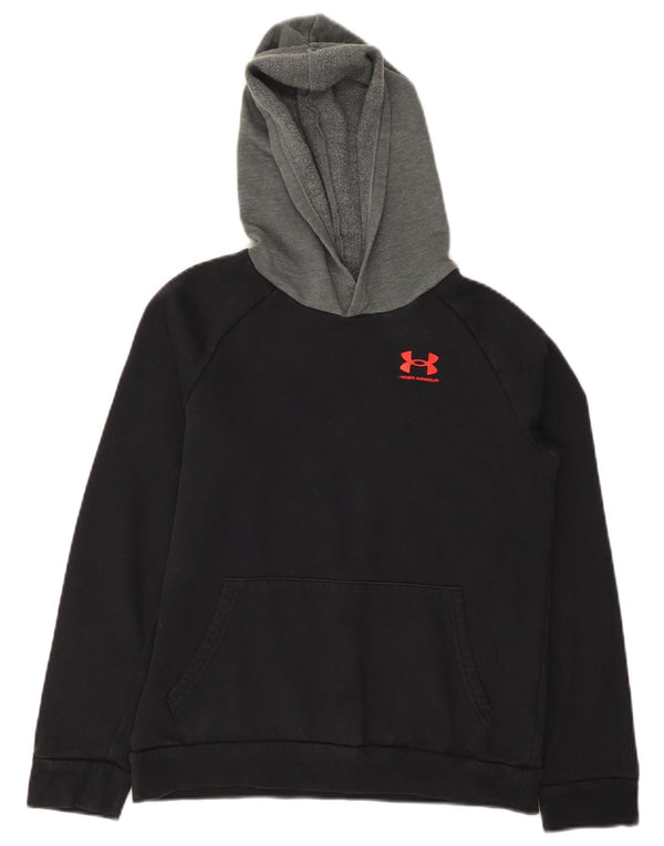 Under Armour majica s kapuljačom za dječake 11-12 godina veliki crni pamuk u boji