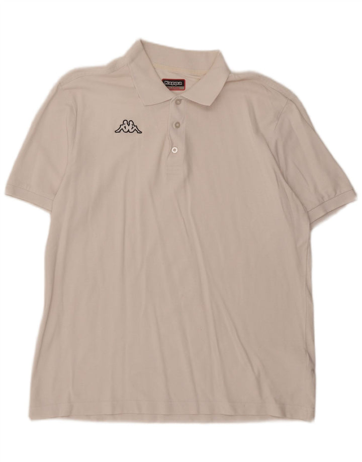 KAPPA Mens Polo Shirt XL White Cotton