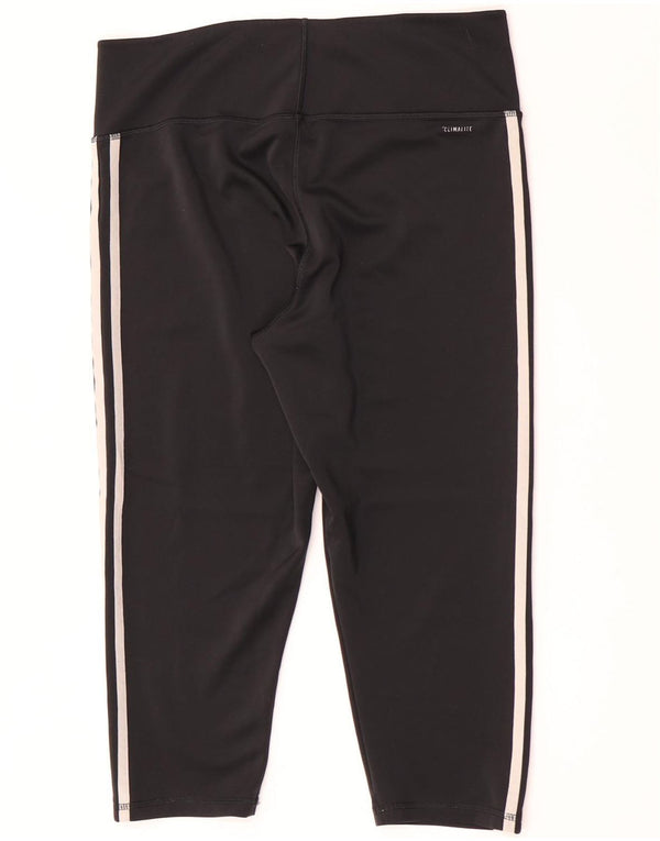 Adidas ženske Climalite Capri tajice UK 16/18 velike crne poliesterske