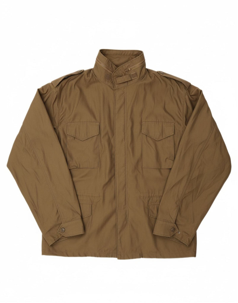 BRANDIT Mens Military Jacket UK 50 5XL Khaki Cotton Vintage Brandit and Second-Hand Brandit from Messina Hembry 