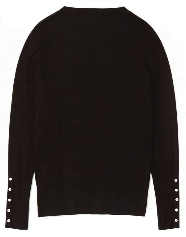 Zara ženski kardigan pulover UK 16 Large Black Rayon