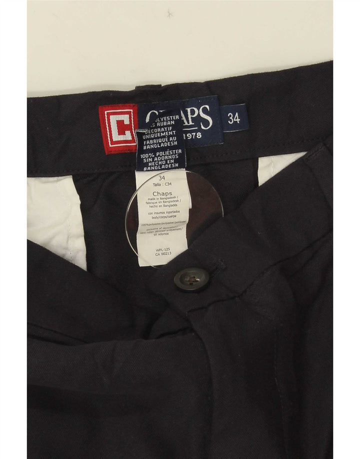 Chaps Muške chino kratke hlače W34 veliki crni poliester